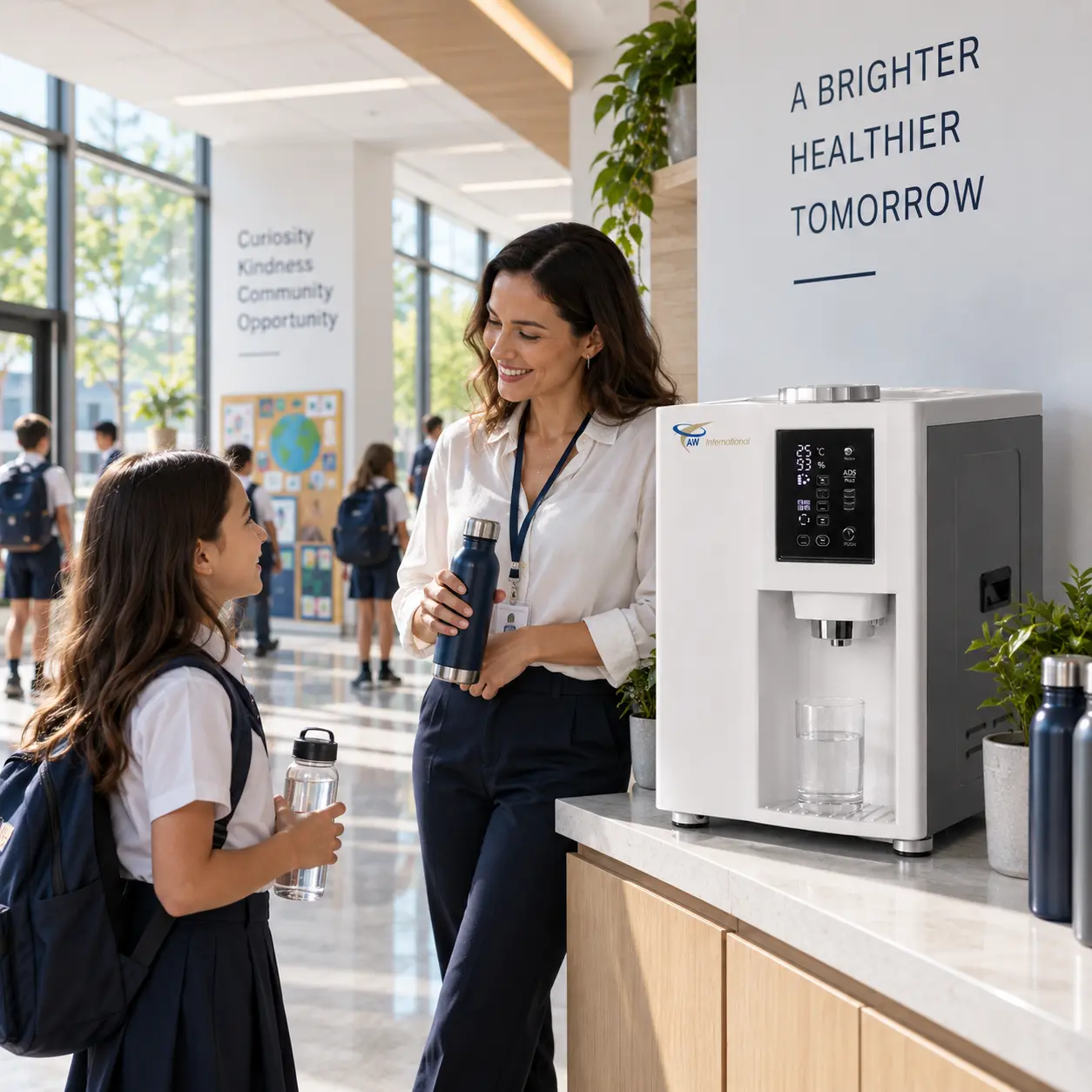 Institutional water point in a school or clinic setting.