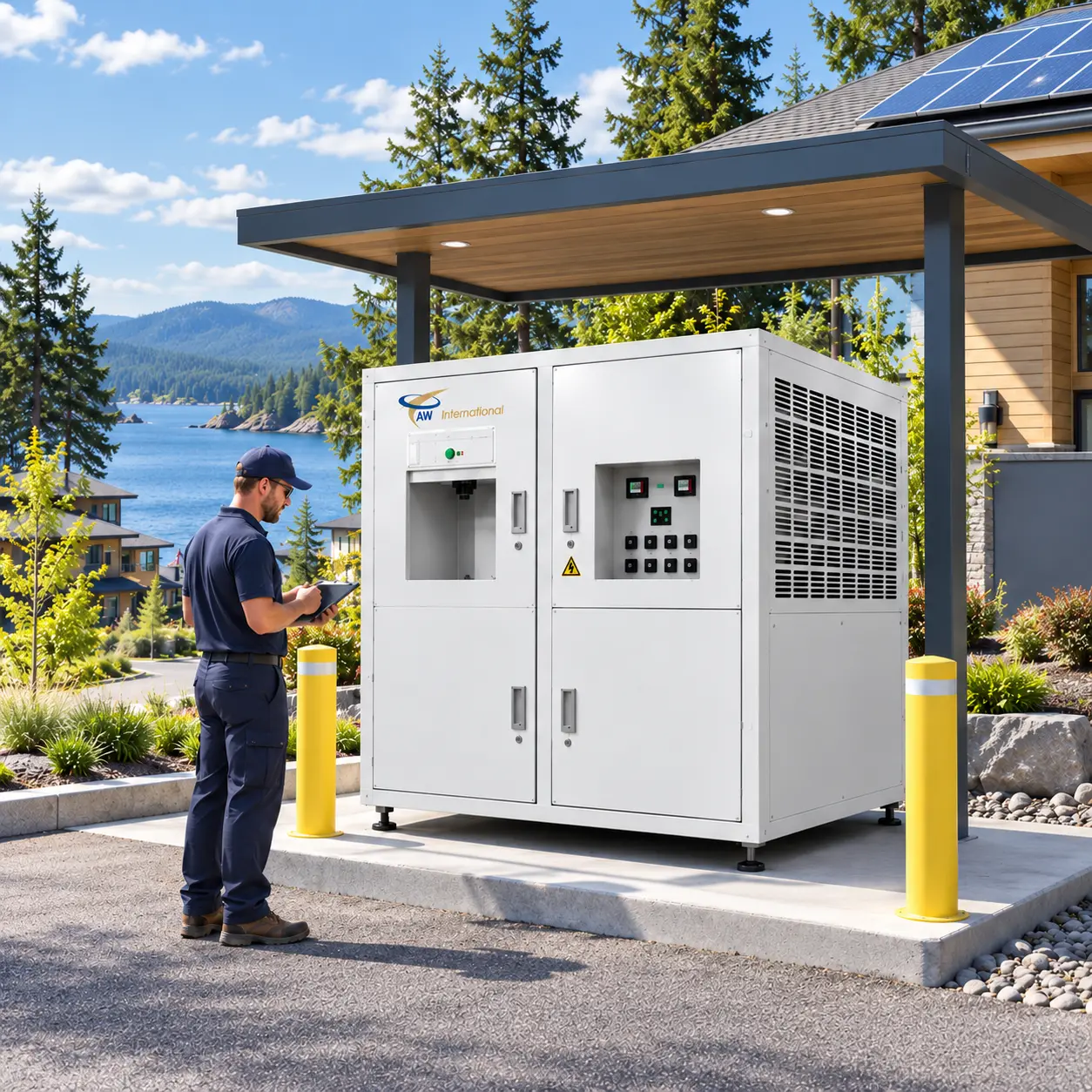 Community installation with power, service and maintenance in place.